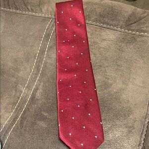 Wembley Burgundy Tie with Subtle White Dots